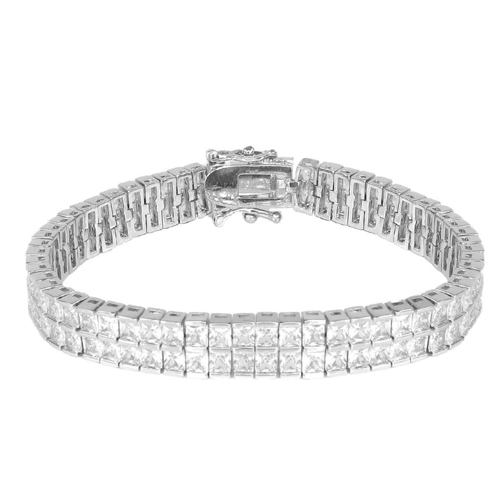 Levoire | Mathilde en zirconium plaqué rhodium orné de cristaux Scintillants - Livraison Offerte