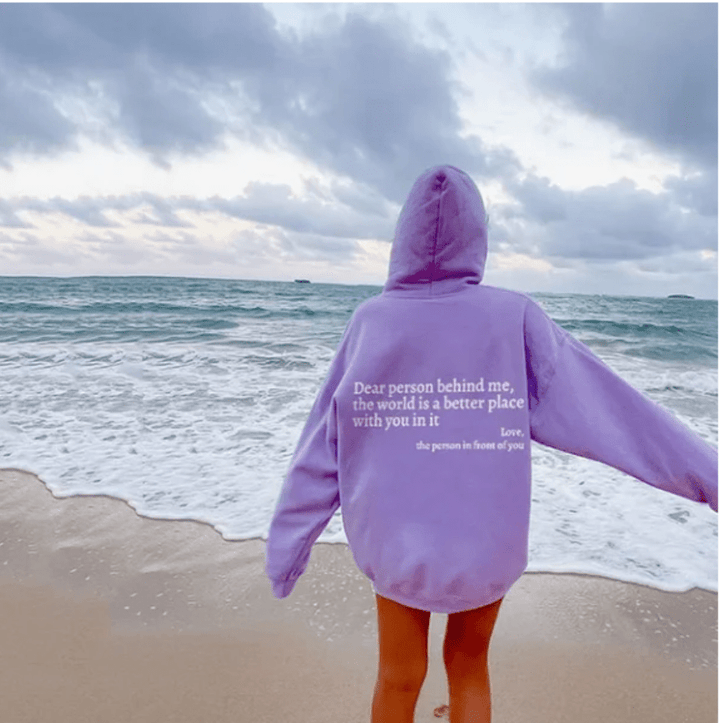 Levoire | Grande taille sweat à capuche femme jumper sweatshirt Lilas