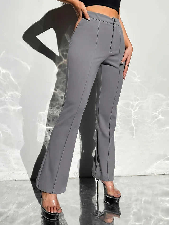 Levoire | Pantalons droits taille haute Mukavat avec bouton