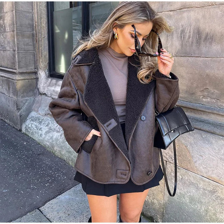 Levoire | Veste en cuir marron