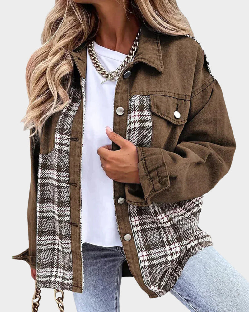 Levoire | Veste en denim élégante et polyvalente Marron