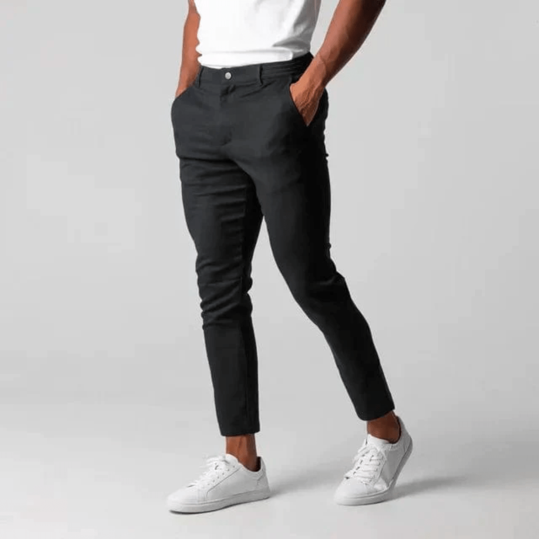 Levoire | Pantalons Décontractés Élégants Noir