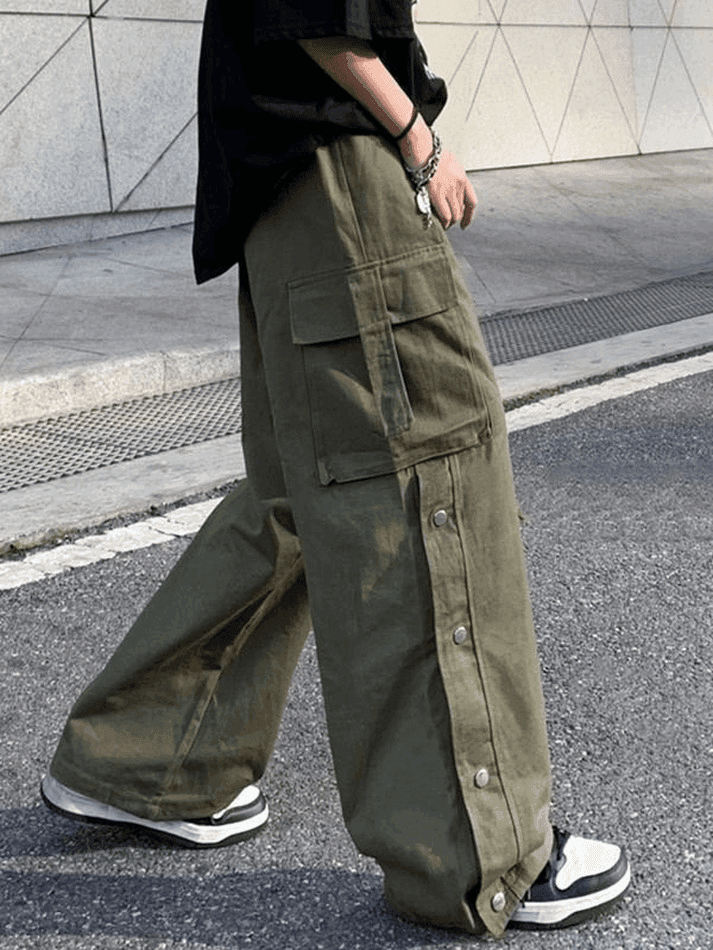 Levoire | Pantalon Cargo Avec Poches À Boutons