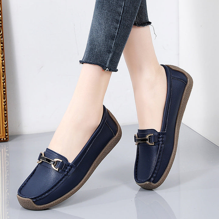 Levoire | Mocassins Plats Confortables Pour Femmes Avec Lacets Bleu 35.5