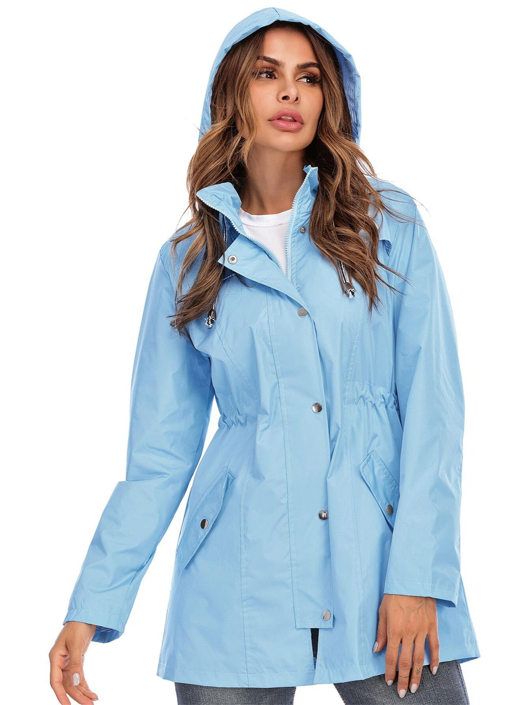 Levoire | Veste Mi-Longue Imperméable Avec Capuche Et Fermeture Éclair
