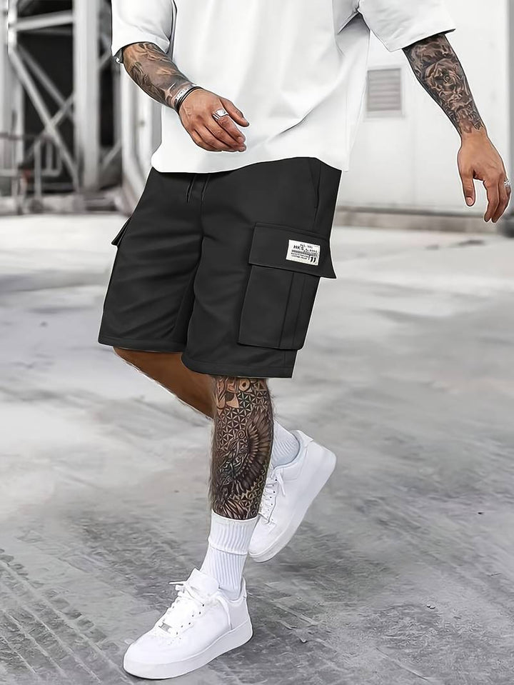 Levoire | Shorts Cargo Avec Cordon De Serrage Réglable Noir