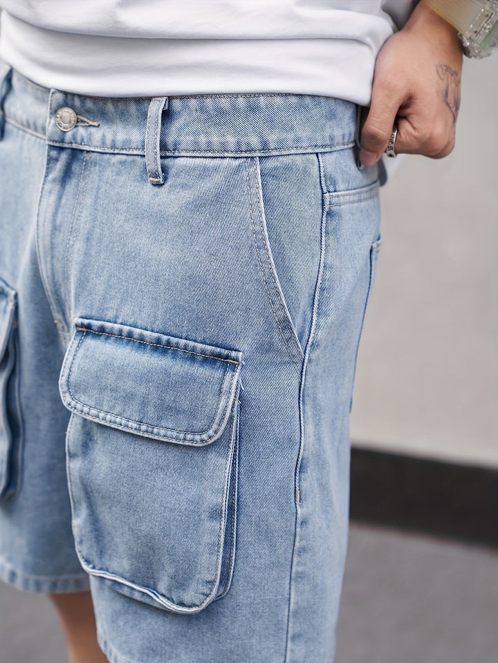 Levoire | Shorts En Denim Forts Pour Hommes Avec Plusieurs Poches
