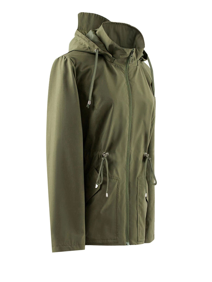 Levoire | Veste De Printemps Et D'Automne À Capuche Imperméable À Taille Empiriques