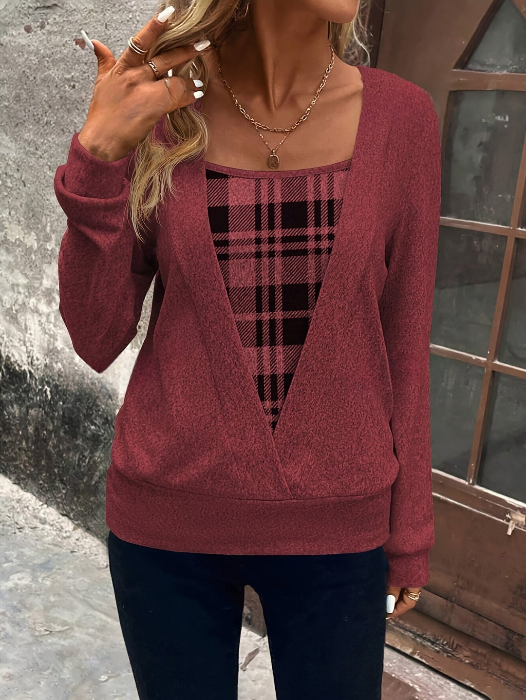 Levoire | Chemise À Motifs Avec Encolure Carrée Et Fente