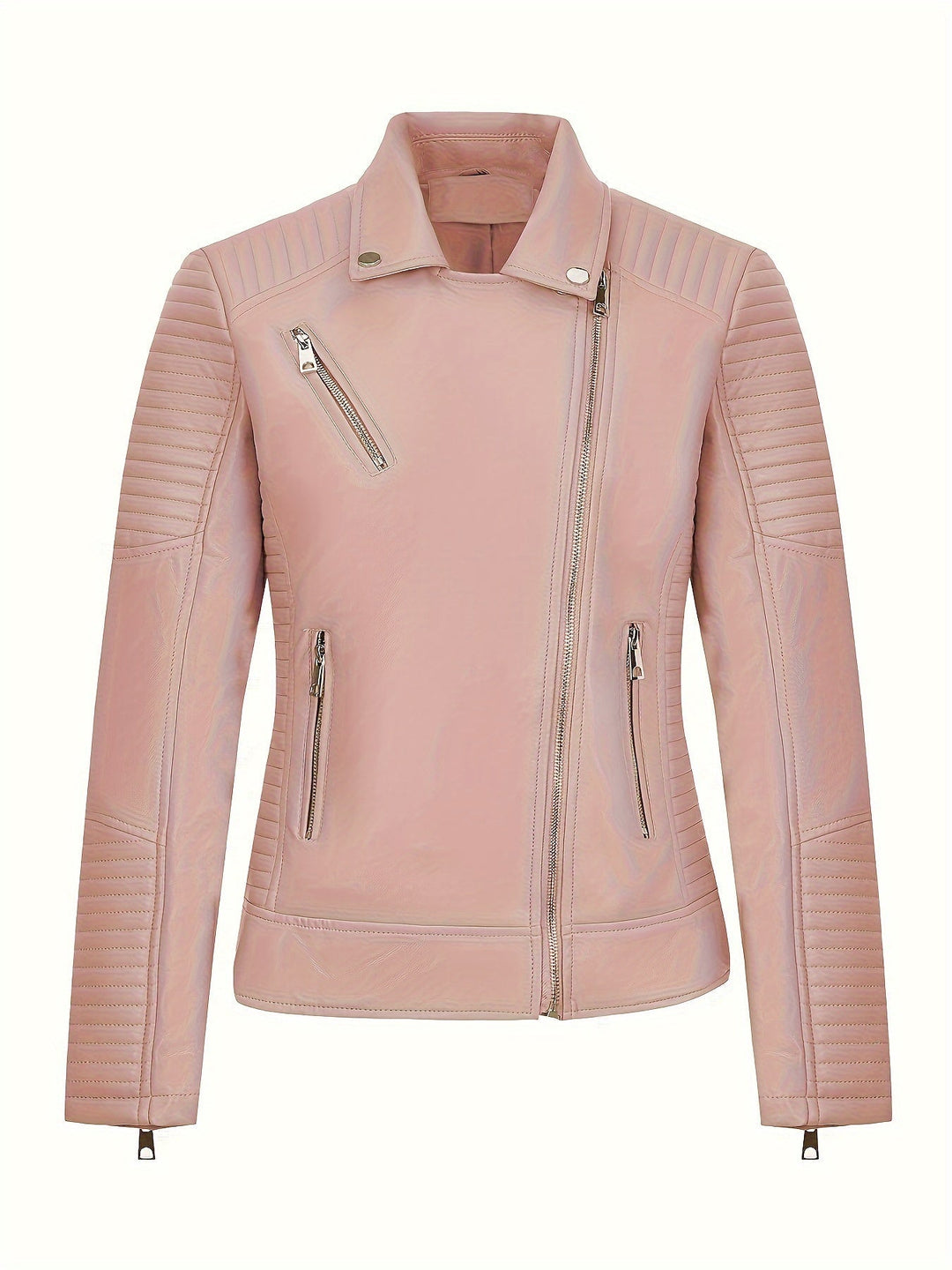 Levoire | Élégante Veste De Moto En Cuir Synthétique Avec Col Zippé