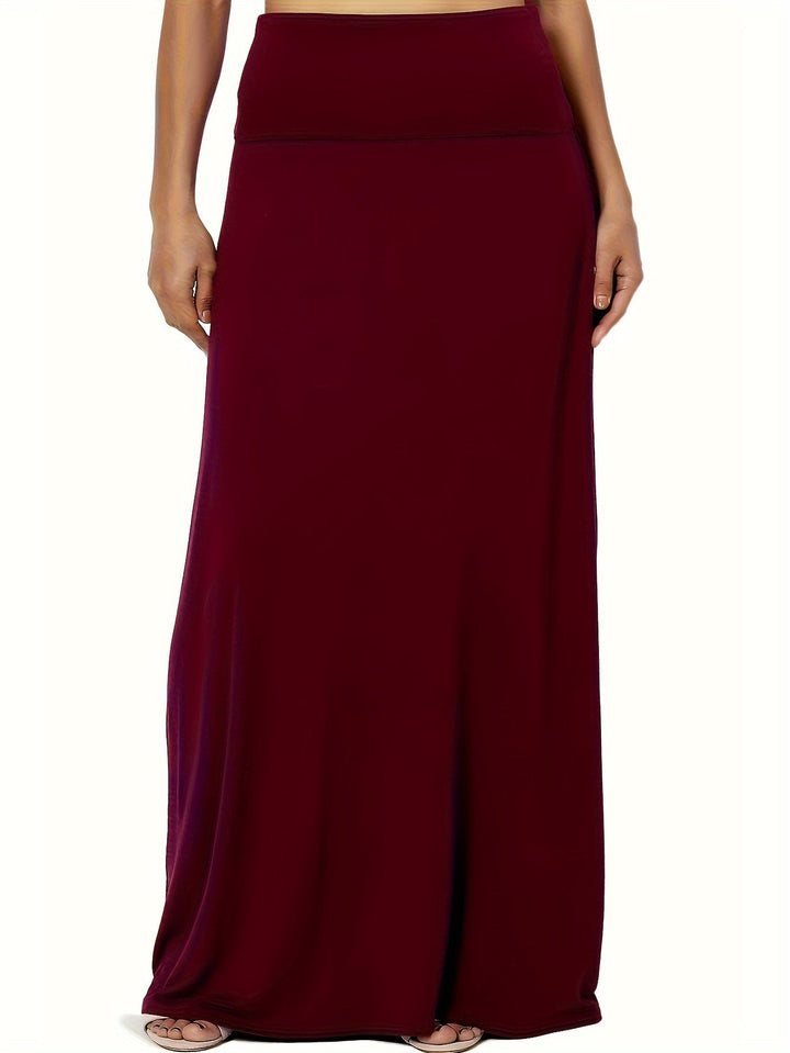 Levoire | Jupe Maxi Multicolore À Taille Haute Bordeaux rouge