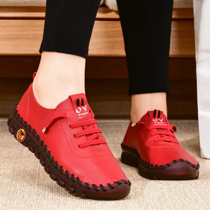 Levoire | Chaussures en cuir légères antidérapantes Rouge