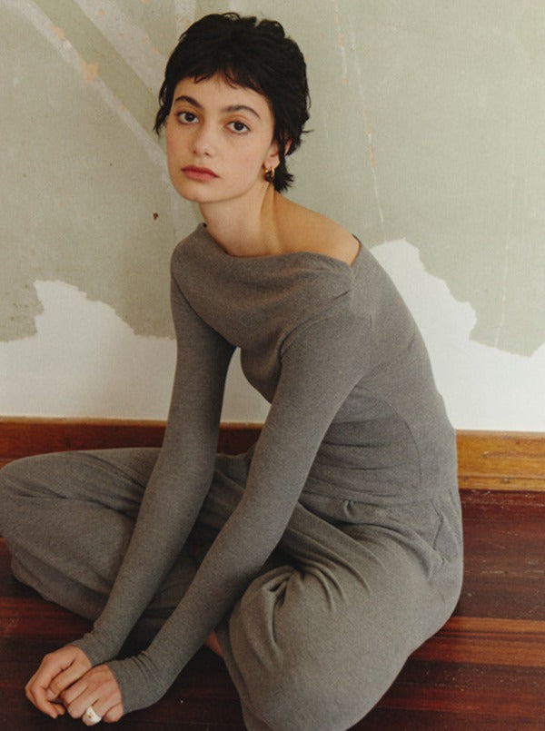 Levoire | Épaules Tricot Gilet Large Pantalon Costume Deux Pièces