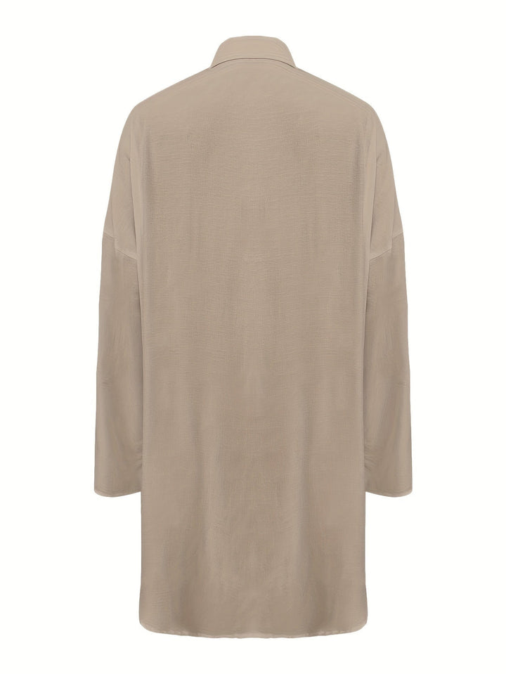 Levoire | Non Fusionné Chemise À Col Décontractée Robe À Boutons Et À Manches Longues