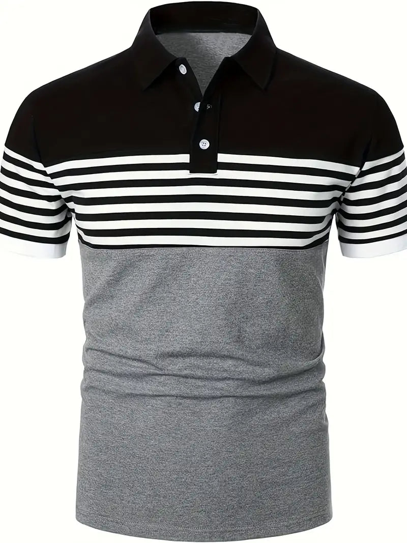 Levoire | Chemise Décontractée Rayée Manches Courtes