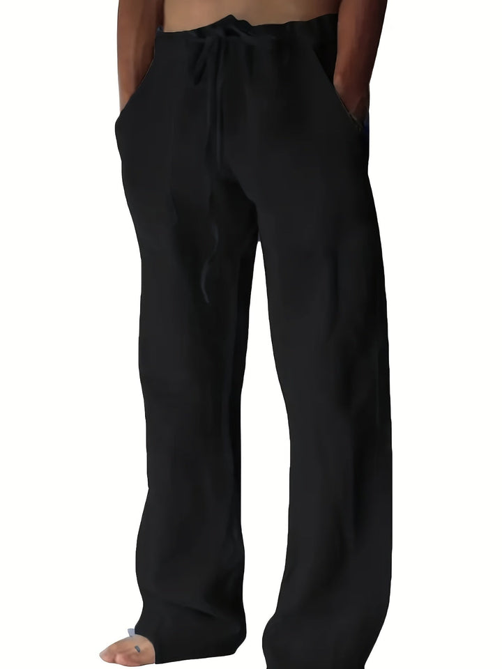 Levoire | Rentokaanut Pantalons En Coton Minuit Noir
