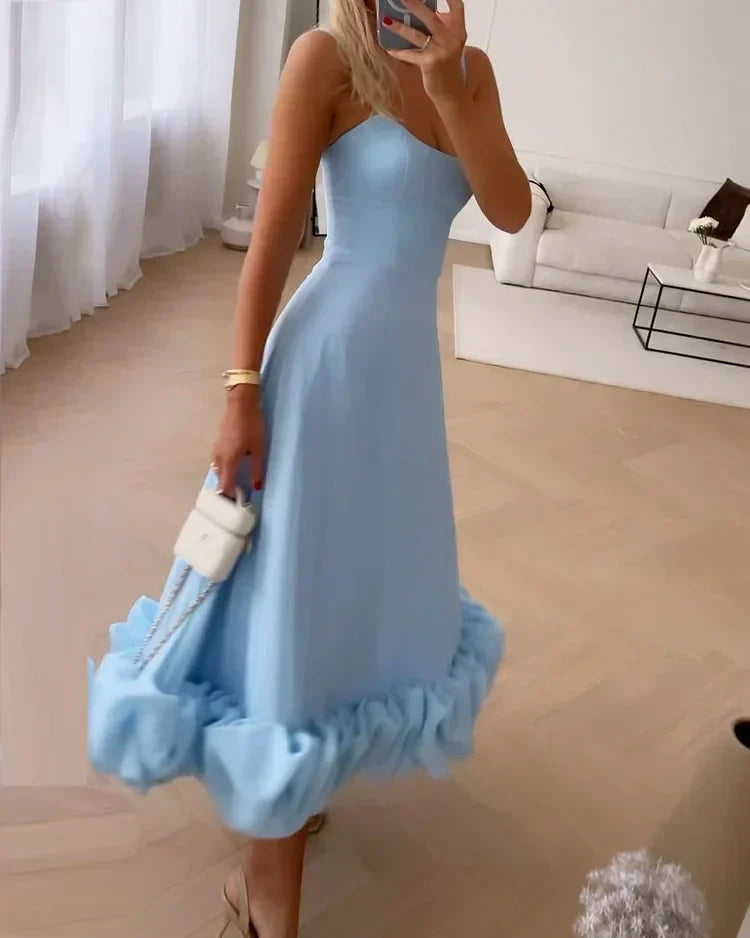 Levoire | Robe Unie Confortable Bleu