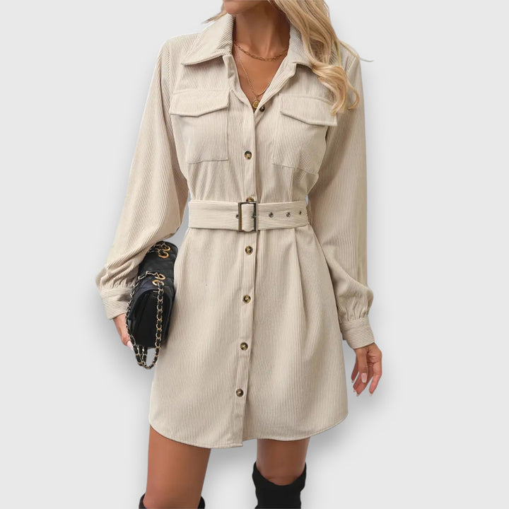 Levoire | Chemise En Corduroy Robe Avec Belt