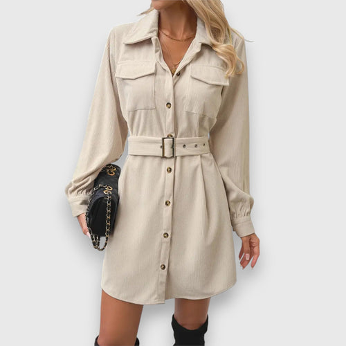 Levoire | Chemise En Corduroy Robe Avec Belt