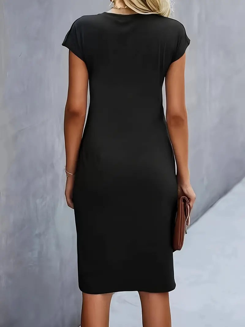 Levoire | Robe Unie Avec Encolure Ronde Et Encolure Ronde