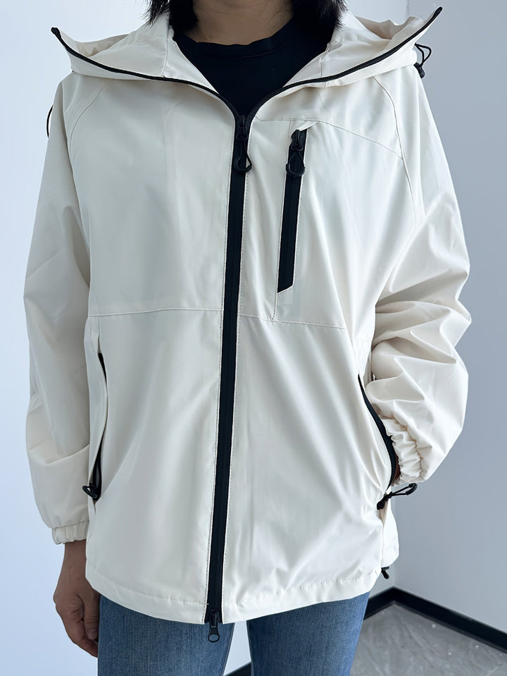 Levoire | Veste De Pluie Moderne Imperméable Et Coupe-Vent Pour Femmes Blanc ivoire