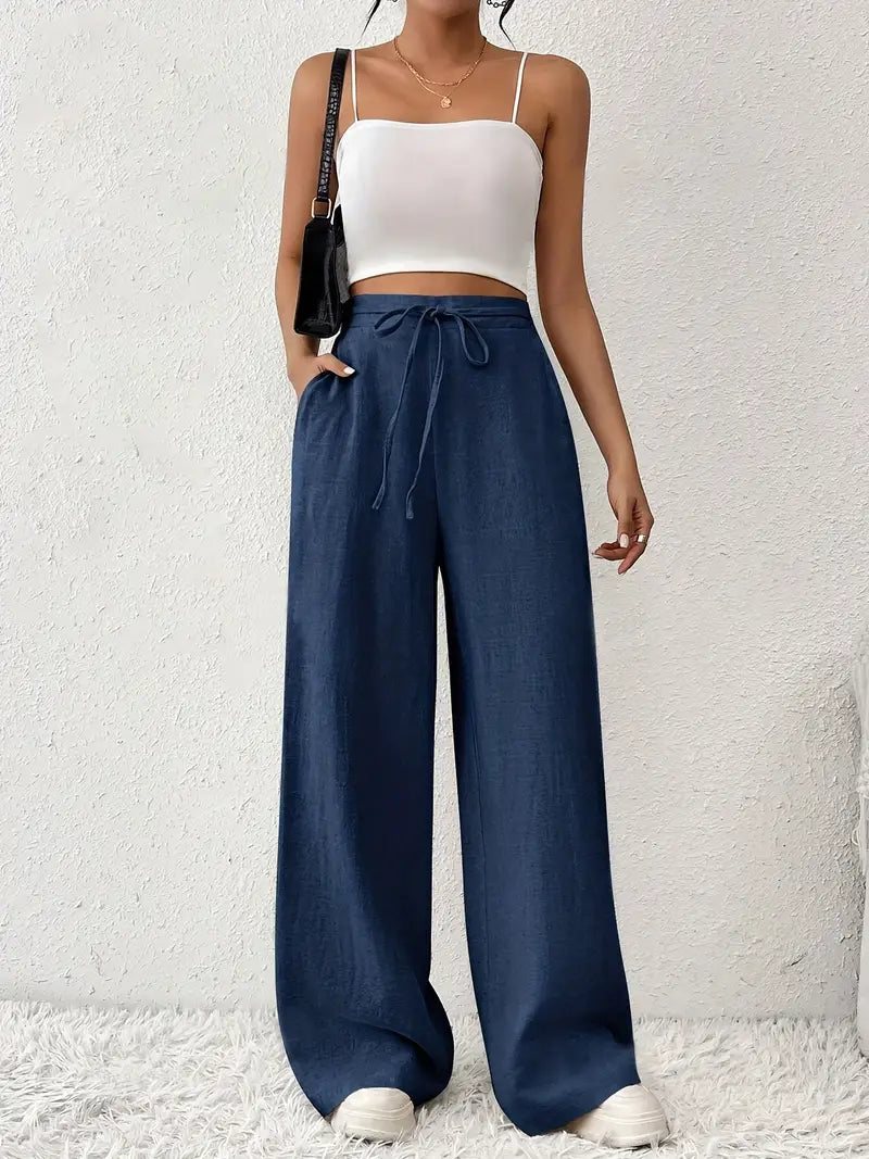 Levoire | Pantalon De Printemps Et D'Été Pour Femmes Bleu