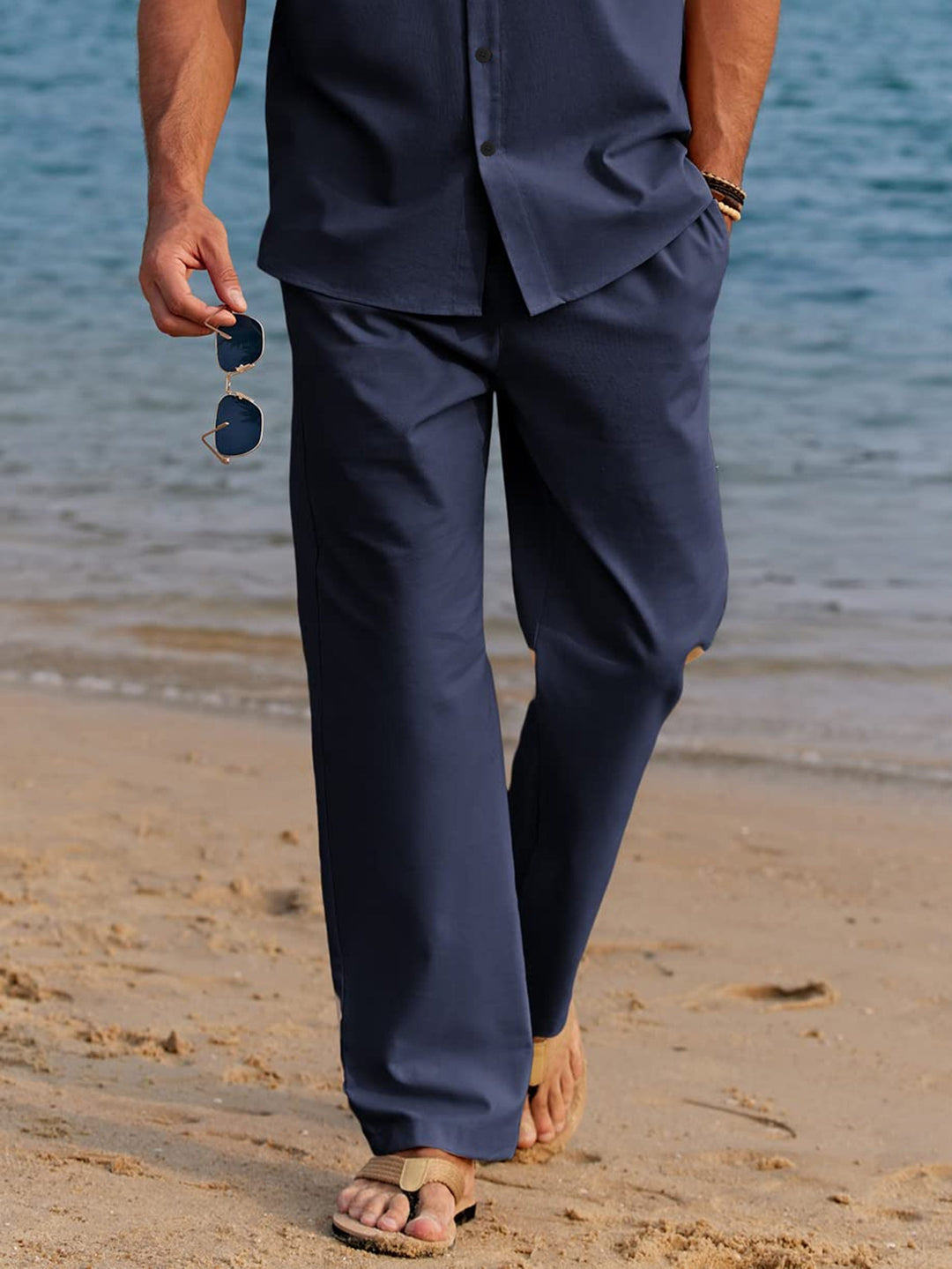 Levoire | Coton Lin Pantalons Homme Pour Une Coupe Décontractée