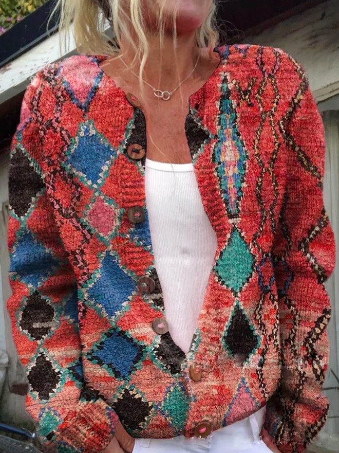 Levoire | Cardigan À Motif Floral ROUGE