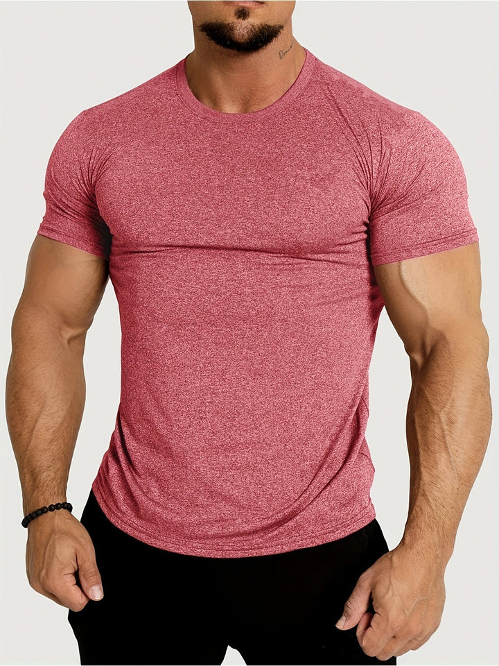 Levoire | Slimfit Breathable Stretch T-Shirt À Manches Courtes Rouge orange