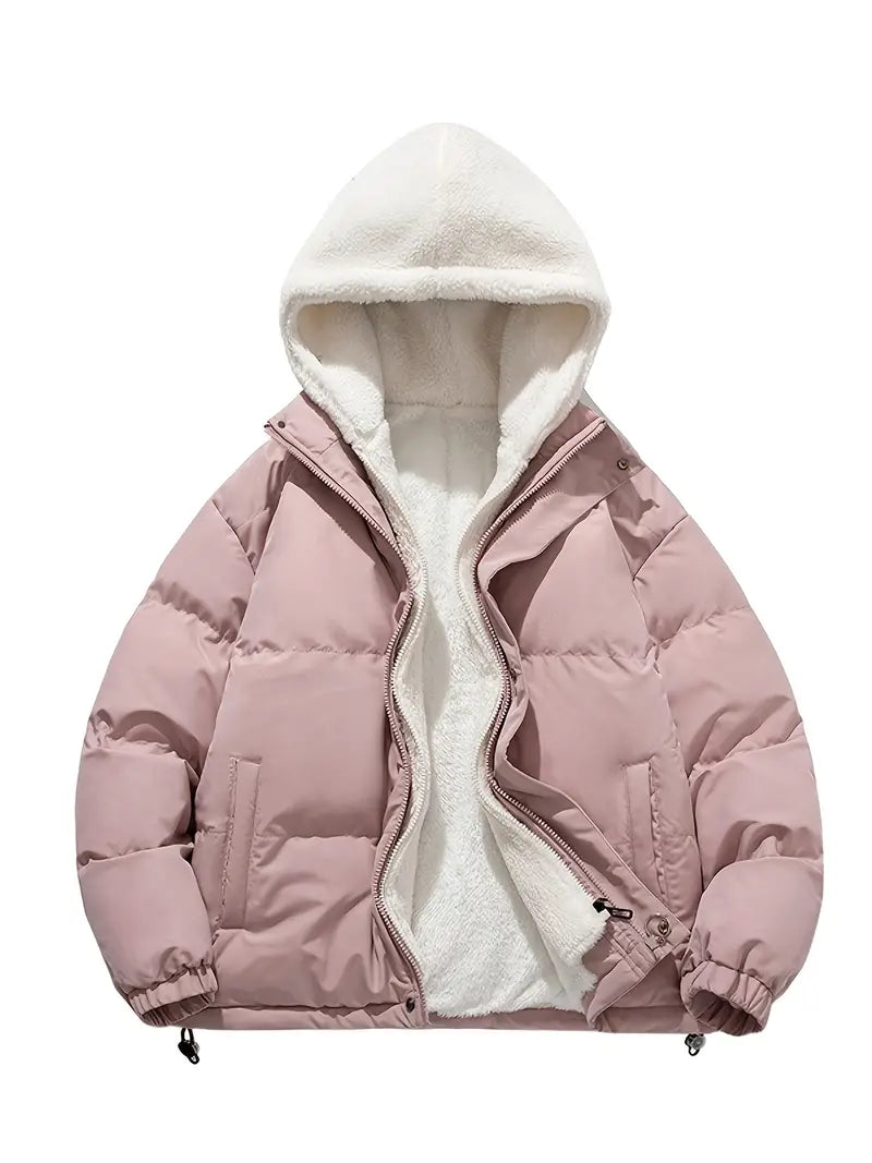 Levoire | Veste à capuche en polaire à manches longues avec poches Rosa