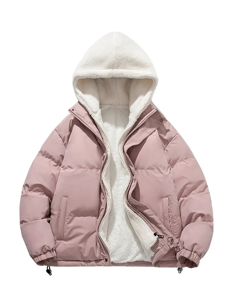 Levoire | Veste à capuche en polaire à manches longues avec poches Rosa