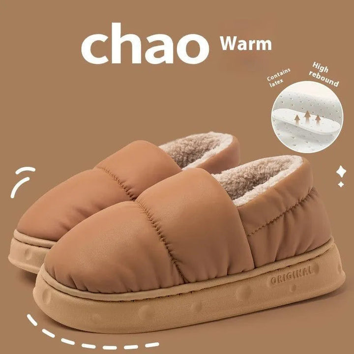 Levoire | Chausson en velours de coton chaud antidérapant Braun