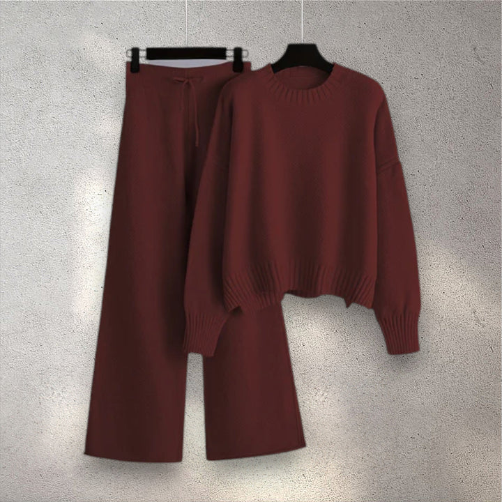 Levoire | Ensemble brodé relaxant Bordeaux Une taille (S-2XL)