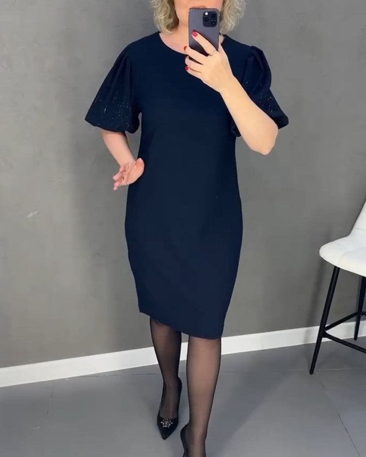 Levoire | Robe Élégante Avec Des Manches Ballon Et Des Manches Courtes