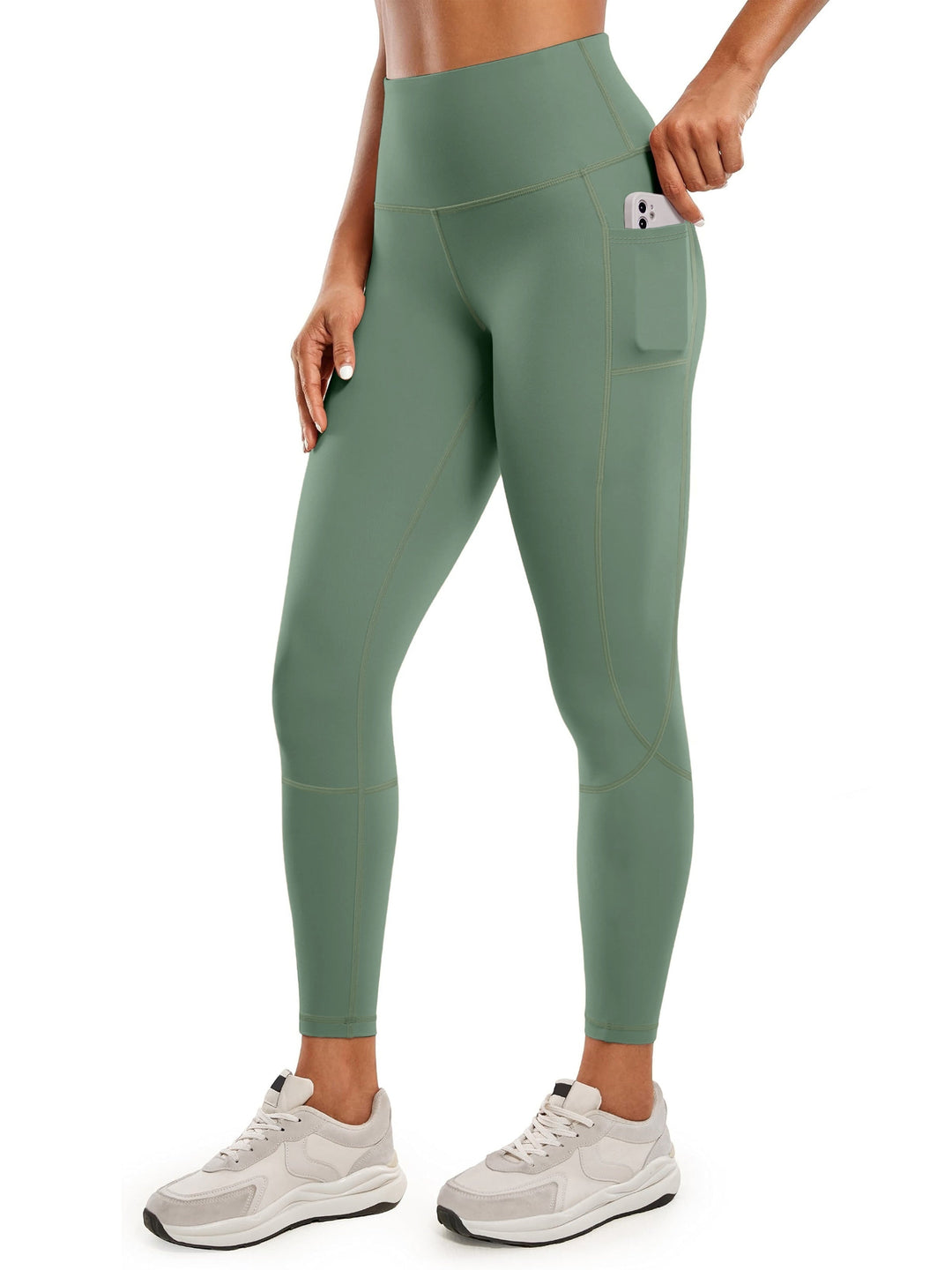 Levoire | Leggings De Yoga Extensibles Taille Haute Avec Poche Vert olive