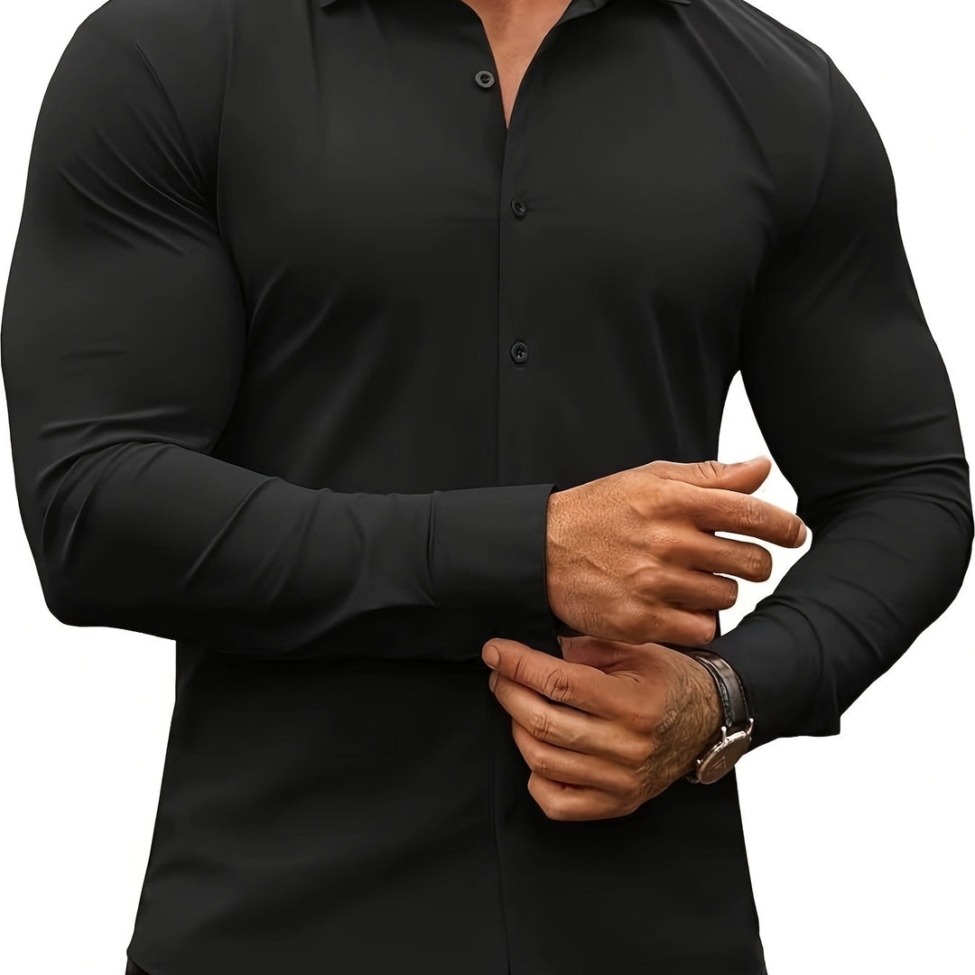 Levoire | Chemise Officielle Pour Homme Unie Avec Revers