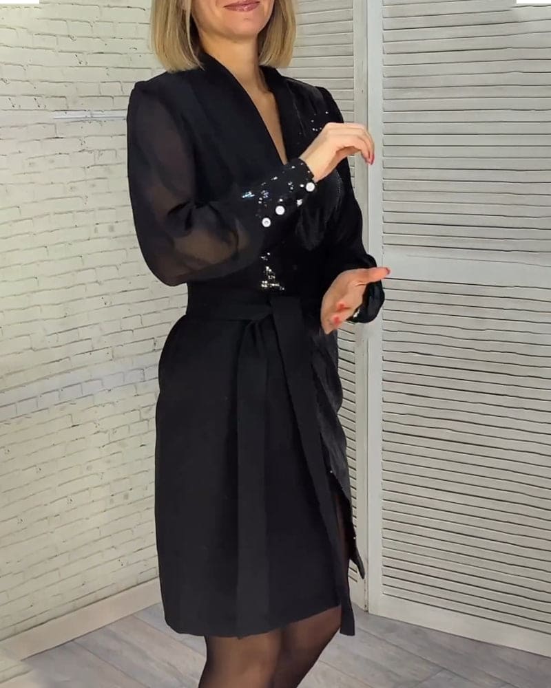 Levoire | Robe Avec Des Plis Et Des Manches Longues