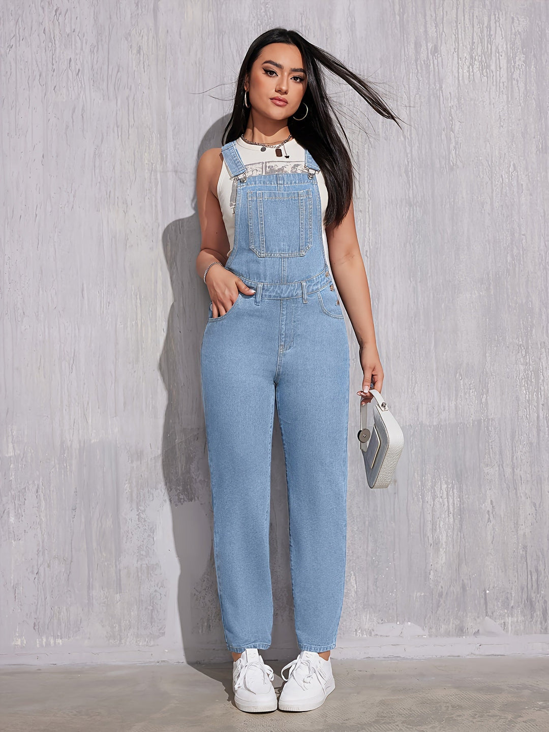 Levoire | Composites Bleu Clair Salopettes En Denim