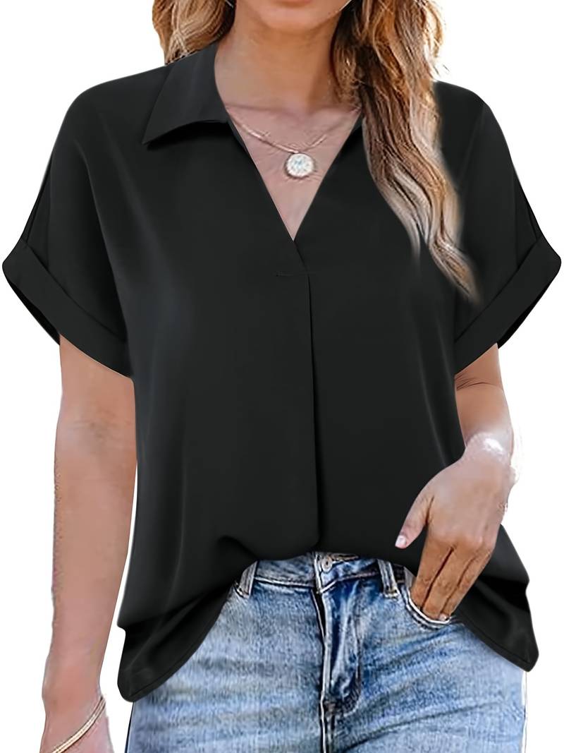 Levoire | Chemise D'Été Décontractée À Col Rabattu