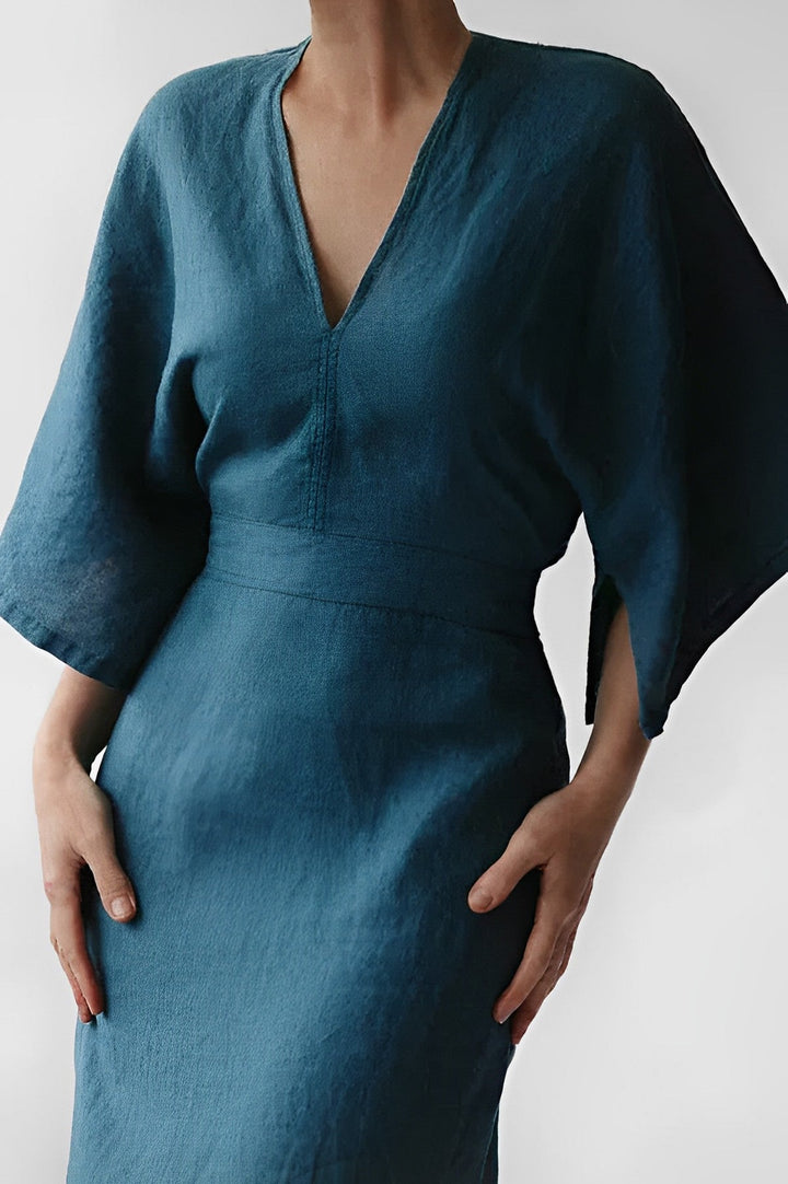 Levoire | Robe En Lin Léger Au Style Décontracté