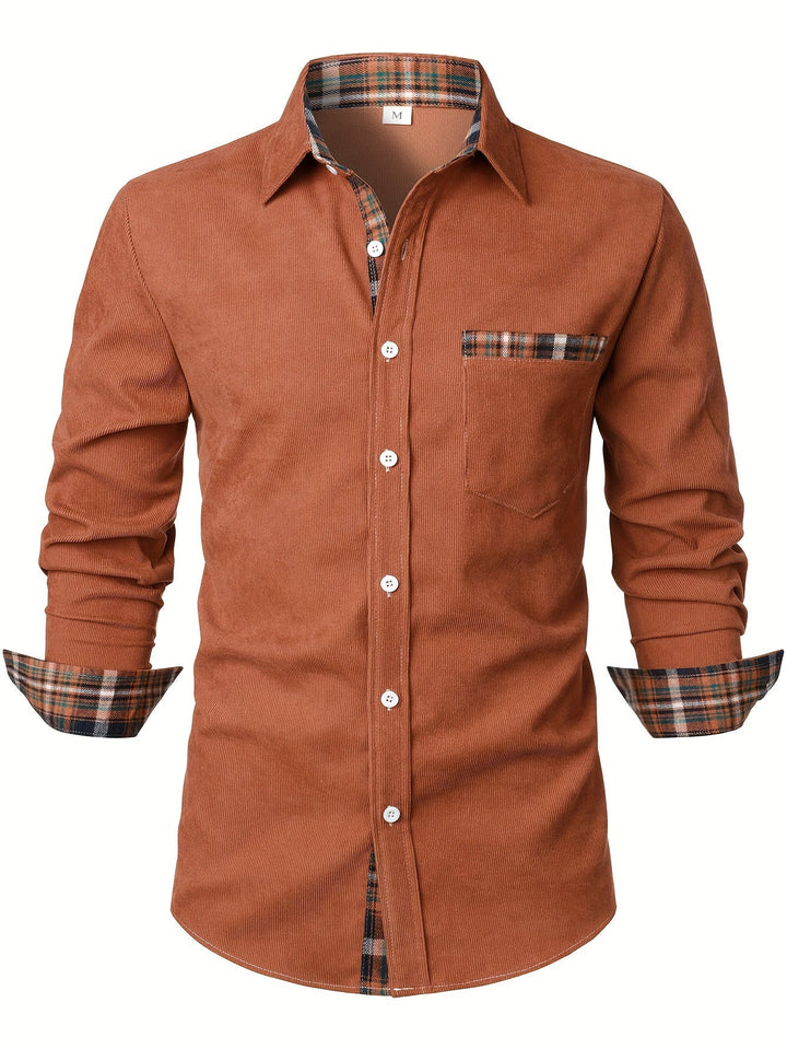 Levoire | Chemise Pour Homme À Encolure Carrée Sepia