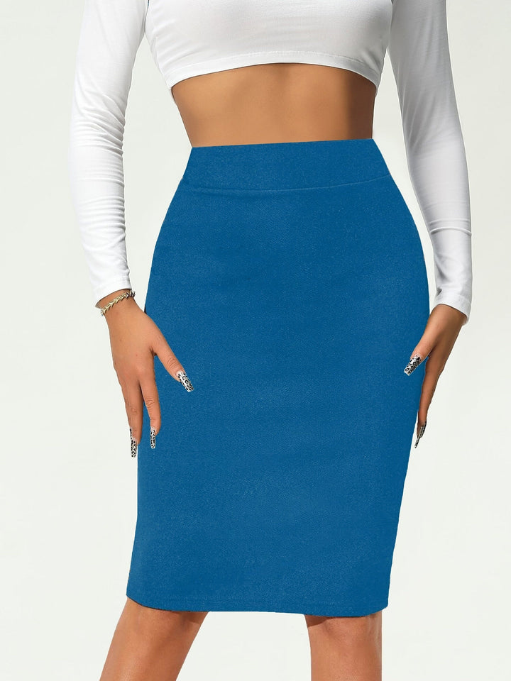 Levoire | Jupe Courte Unie À Taille Haute Pauw Bleu
