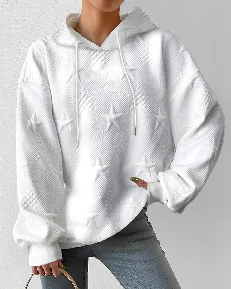 Levoire | Sweat À Capuche Tendance Avec Étoile En Relief Pour Femmes
