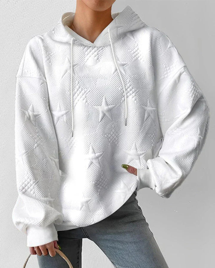 Levoire | Sweat À Capuche Tendance Avec Étoile En Relief Pour Femmes