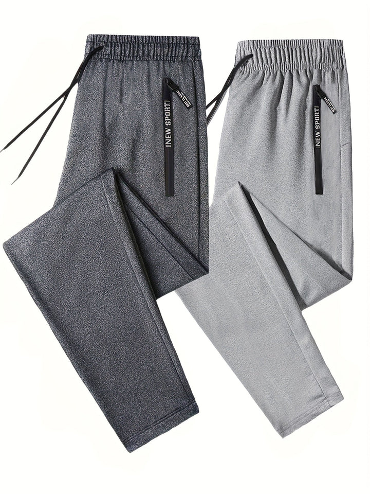 Levoire | Série De Pantalons De Jogging Bicolores Avec Des Bords Côtelés Sombre et gris clair