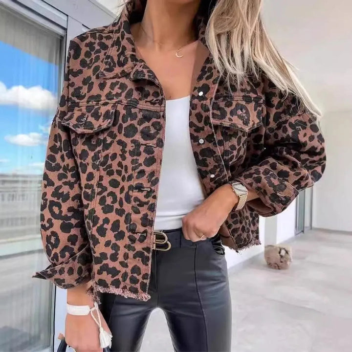 Levoire | Veste femme à motif léopard et poche Motif léopard