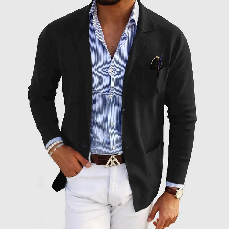 Levoire | Blazer Élégant Pour Hommes Avec Des Détails Décontractés noir