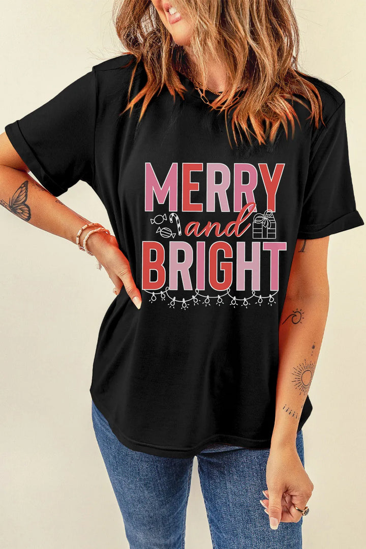 Levoire | MERRY AND BRIGHT T-shirt à col rond à demi-manches