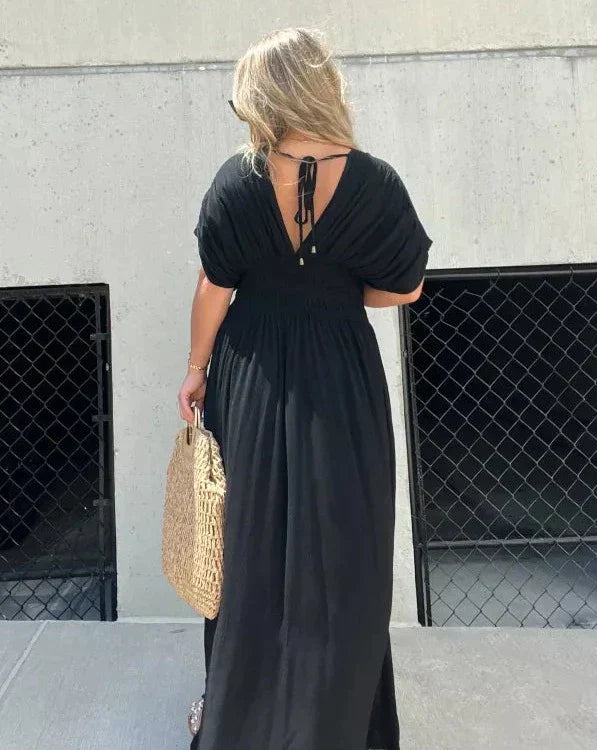 Levoire | Robe Maxi Décolletée En V Sans Effort