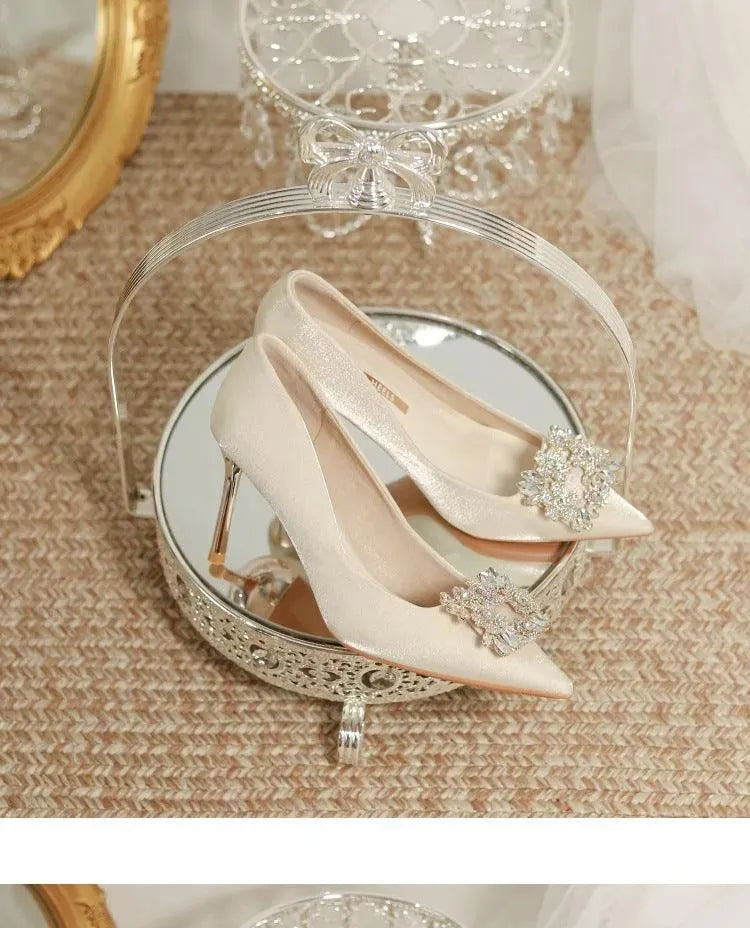 Levoire | Chaussures de mariage Stiletto avec strass Shampanja Stiletto Talon 3cm